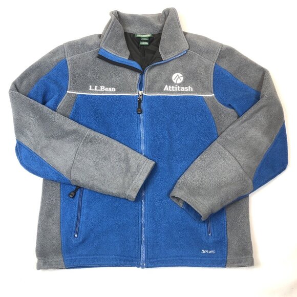 L.L. Bean Other - LL Bean Mens Attitash Perfect Turn Blue Fleece Full Zip Polartec Jacket Medium